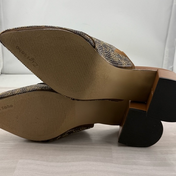 Zigi Soho Women's Leopard Print Block Heel Mules - Picture 5 of 5